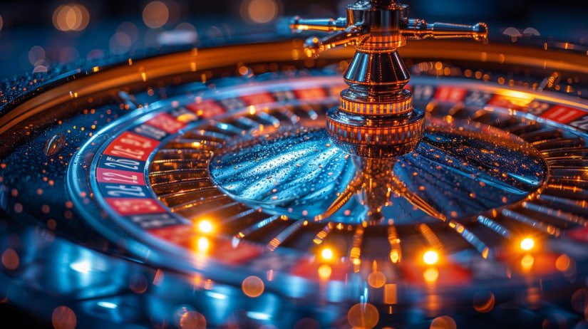 Suasana taruhan olahraga langsung dengan layar pertandingan sepak bola di platform vegas168